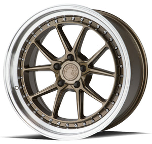 Aodhan DS08 Bronze w/Machined Lip 19x9.5 +30 5x114.3 73.1mm - Wheelwiz