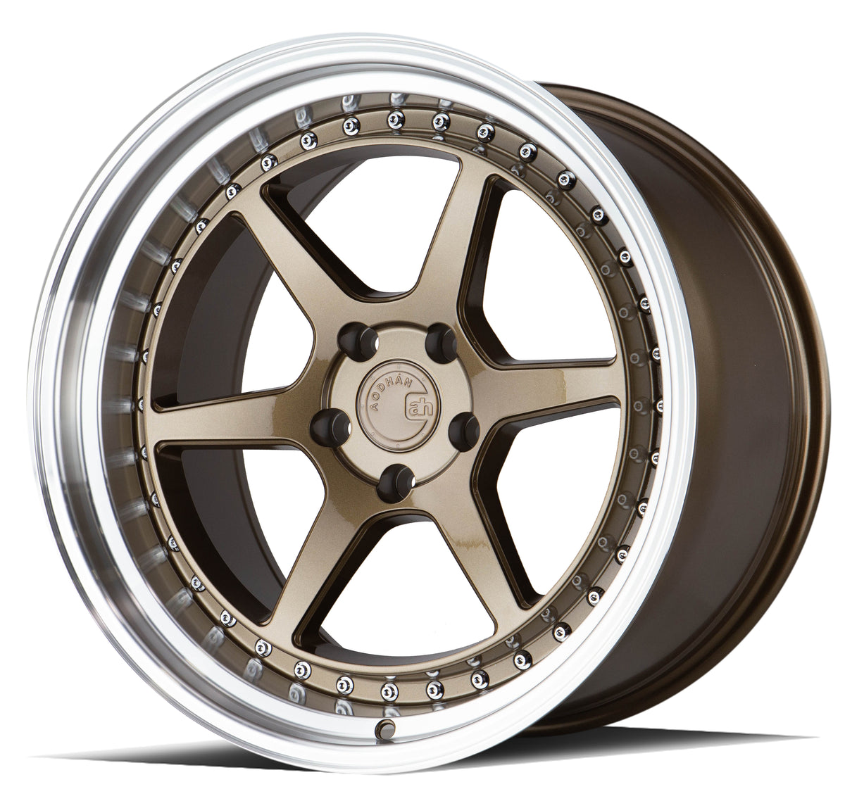 Aodhan DS09 Bronze w/Machined Lip 18x10.5 +22 5x114.3 73.1mm - Wheelwiz