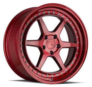 Aodhan DS09 Candy Red w/ (Chrome Rivets) 18x8.5 +35 5x100 73.1mm - Wheelwiz