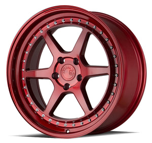Aodhan DS09 Candy Red w/ (Chrome Rivets) 18x8.5 +35 5x100 73.1mm - Wheelwiz