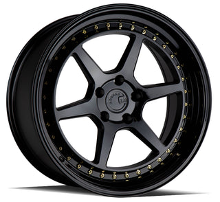 Aodhan DS09 Gloss Black W /Gold Rivets 19x11 +15 5x114.3 73.1mm