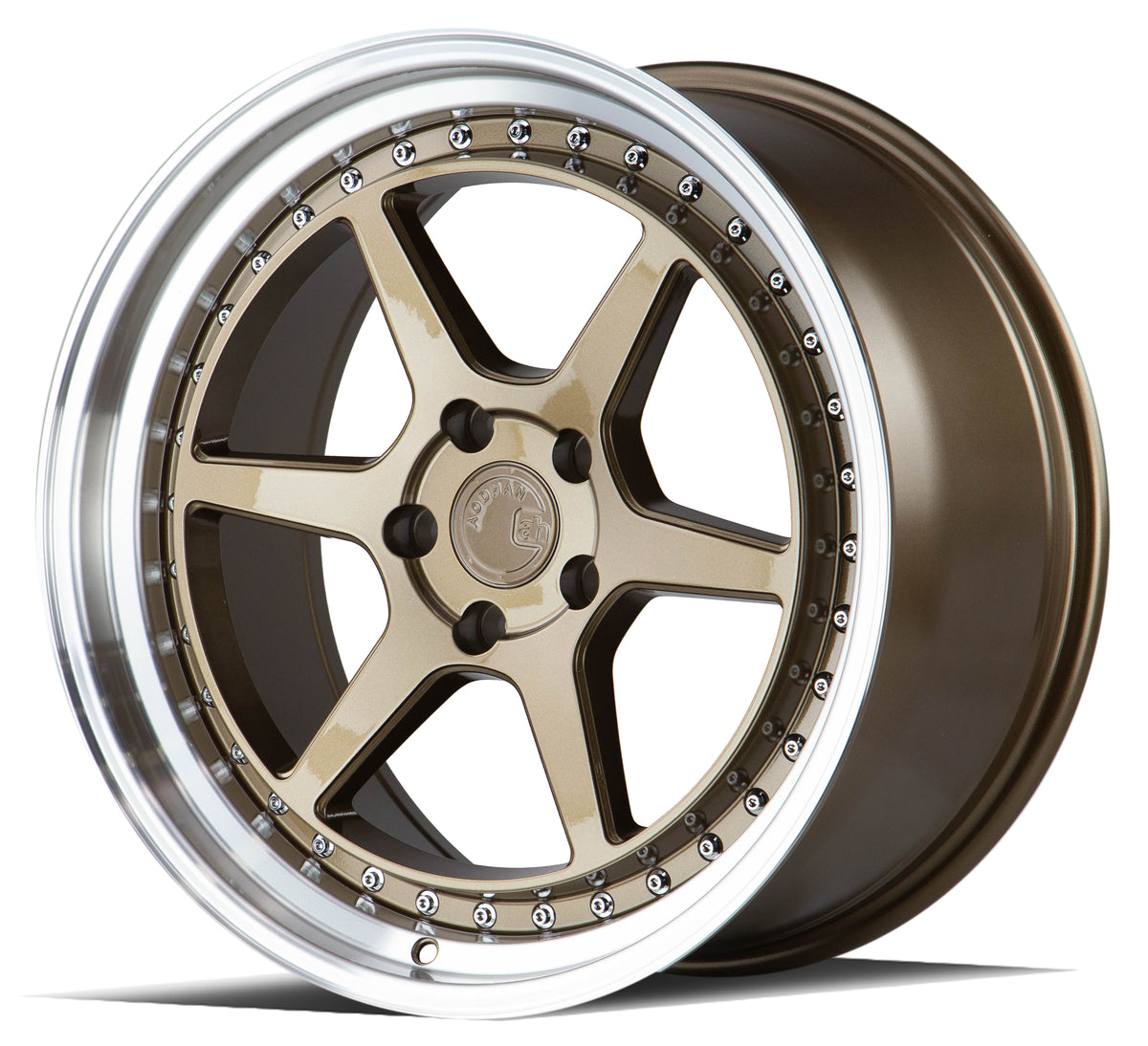 Aodhan DS09 Bronze w/Machined Lip 19x9.5 +22 5x114.3 73.1mm - Wheelwiz