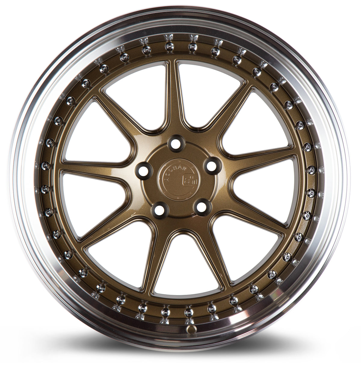 Aodhan DS-X Bronze w/Machined Lip 18x10.5 +22 5x114.3 73.1mm - Wheelwiz