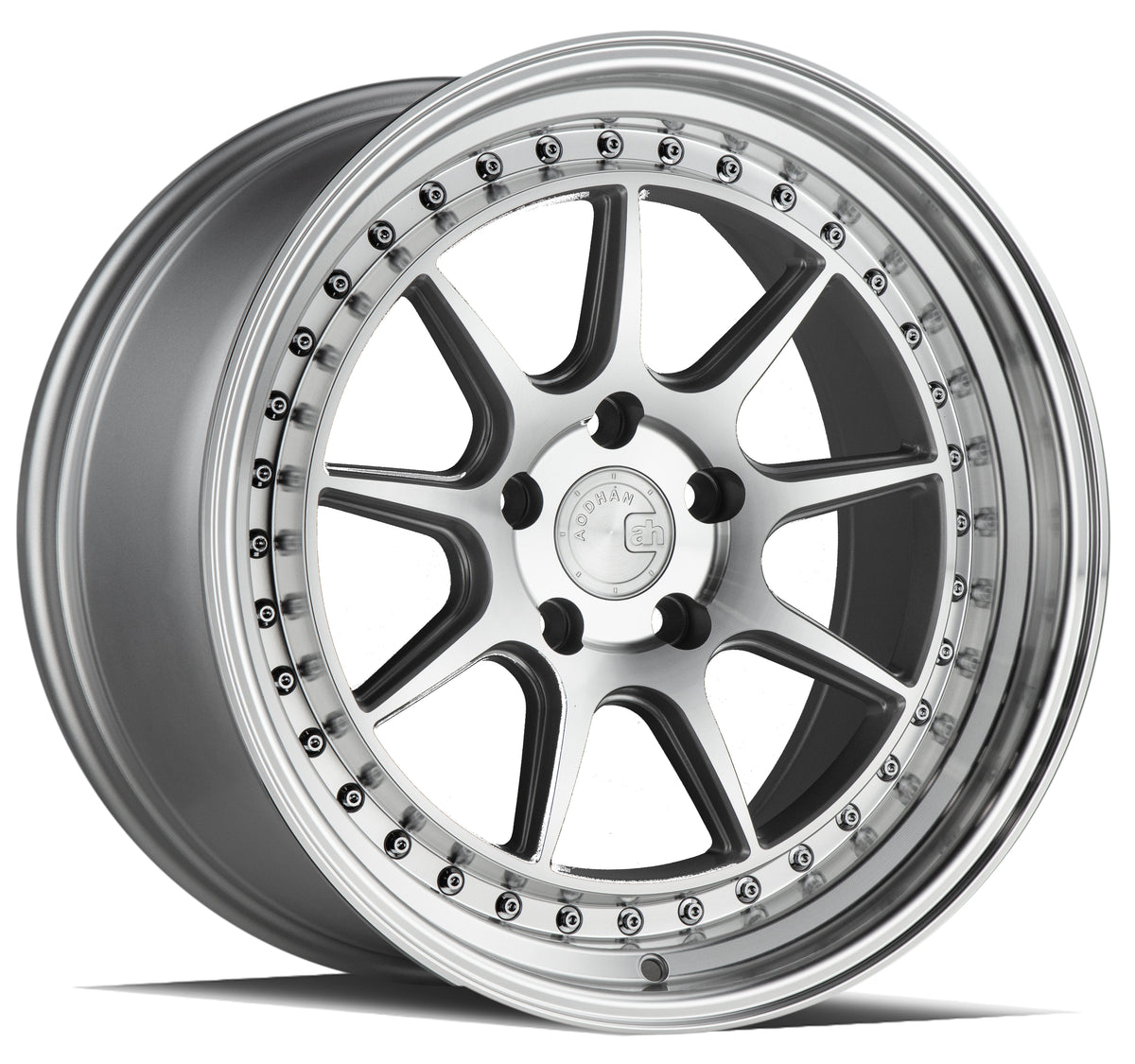 Aodhan DS-X Silver w/Machined Face 18x10.5 +22 5x114.3 73.1mm - Wheelwiz