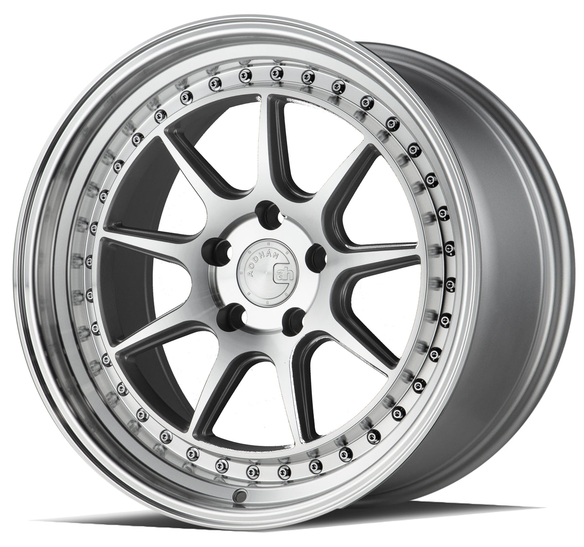 Aodhan DS-X Silver w/Machined Face 19x11 +15 5x114.3 73.1mm - Wheelwiz
