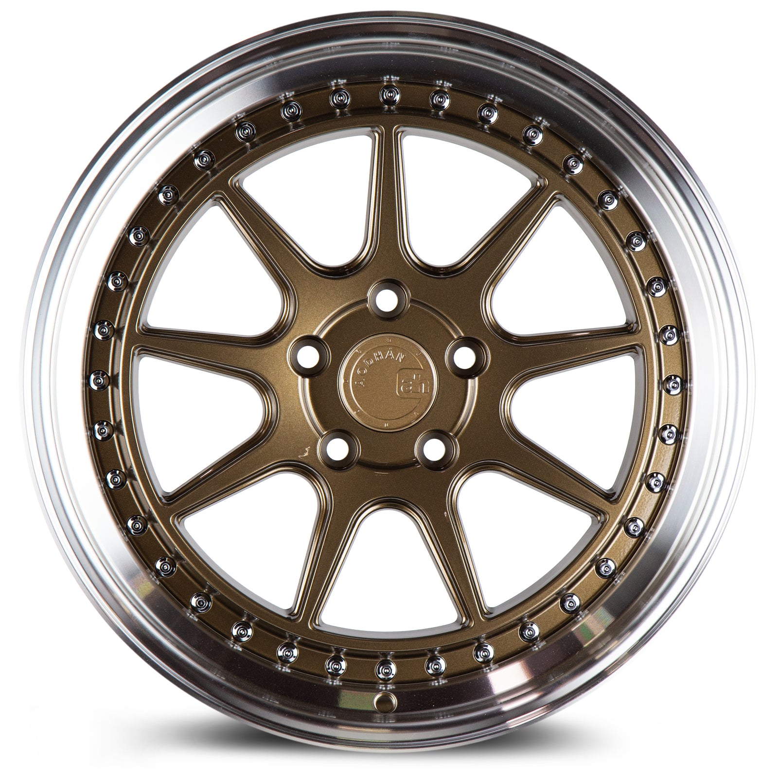 Aodhan DS-X Bronze w/Machined Lip 19x9.5 +30 5x114.3 73.1mm - Wheelwiz