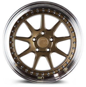 Aodhan DS-X Bronze w/Machined Lip 19x9.5 +30 5x114.3 73.1mm - Wheelwiz