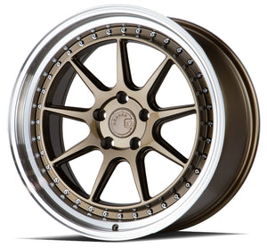 Aodhan DS-X Bronze w/Machined Lip 19x9.5 +15 5x114.3 73.1mm - Wheelwiz