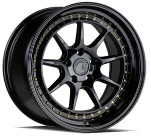 Aodhan DS-X Gloss Black W /Gold Rivets 19x9.5 +15 5x114.3 73.1mm - Wheelwiz