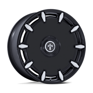 DUB DC271 CHEEF Gloss Black Milled 24x9 +15 5x115|5x120mm 74.1mm - Wheelwiz
