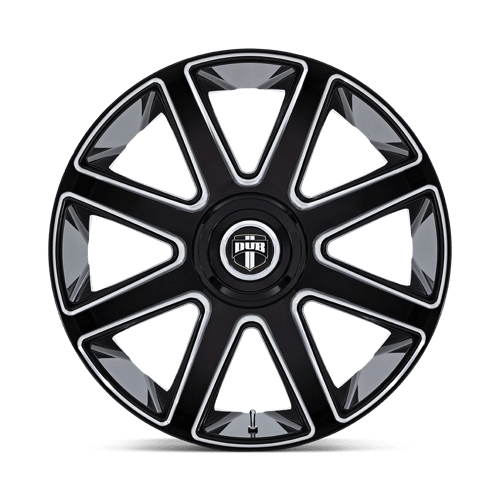 DUB DC273 PULL Gloss Black Milled 24x9 +38 5x115|5x120mm 74.1mm - Wheelwiz