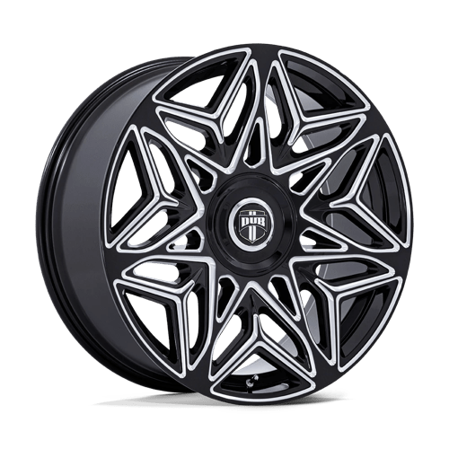DUB DC274 ANOMALY Gloss Black Milled 24x10 +15 Custom 72.6mm - Wheelwiz