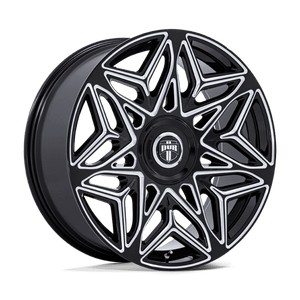 DUB DC274 ANOMALY Gloss Black Milled 24x9 +38 5x115|5x120mm 74.1mm