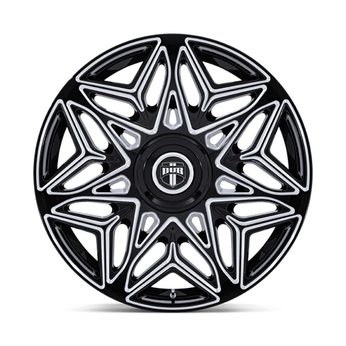 DUB DC274 ANOMALY Gloss Black Milled 24x9 +15 Custom 72.6mm