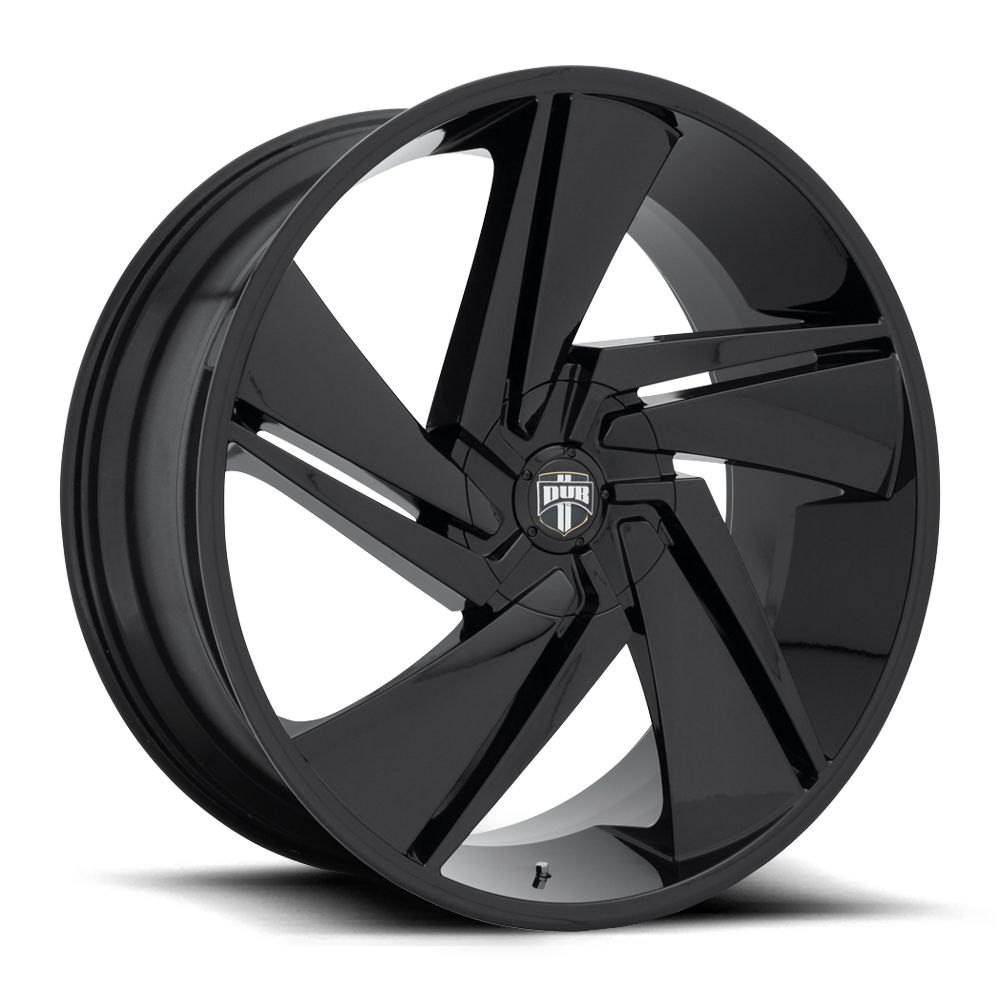 DUB S247 FADE Gloss Black 22x9.5 +35 5x150mm 110.1mm - WheelWiz