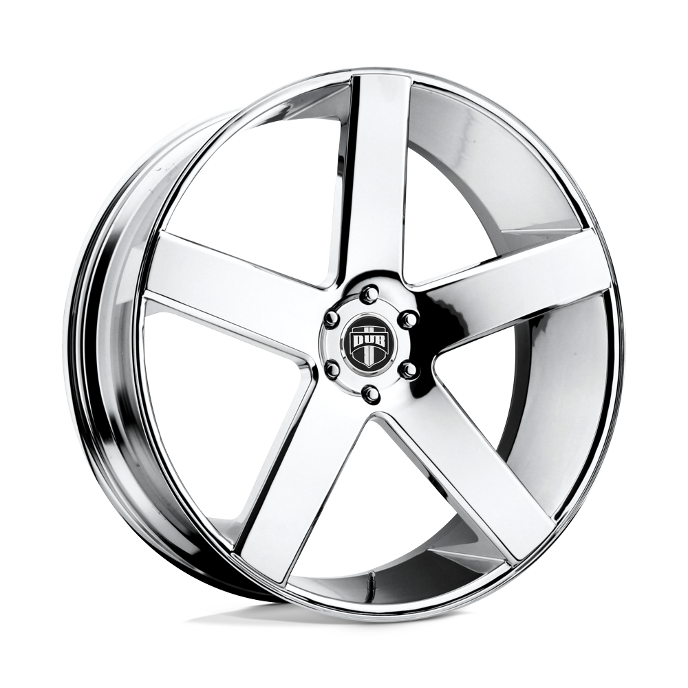 DUB S115 BALLER Chrome Plated 26x9 +15 5x115mm 71.5mm - WheelWiz