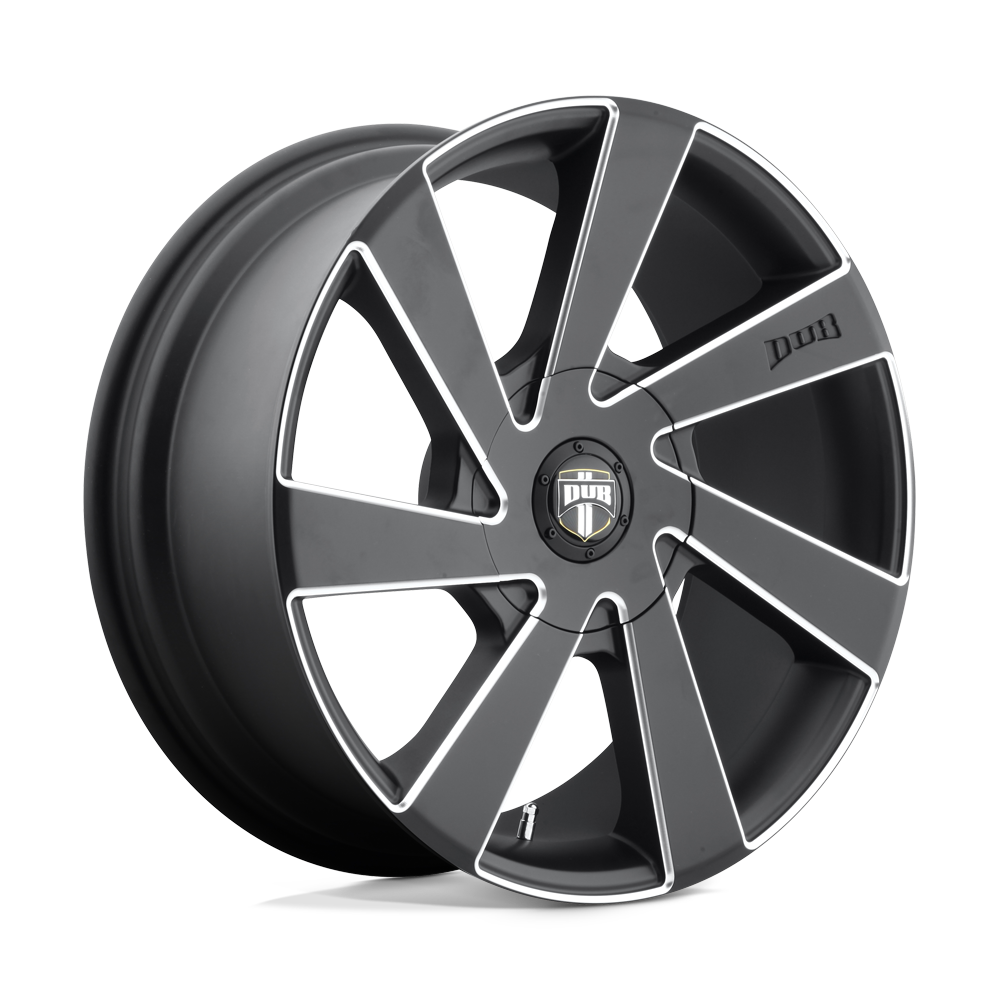 DUB S133 DIRECTA Matte Black Milled 20x8.5 +35 5x114.3|5x120mm 72.6mm - WheelWiz