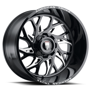 American Truxx DESTINY Gloss black milled 20x10 -24 6x135|6x139.7mm 106.1mm