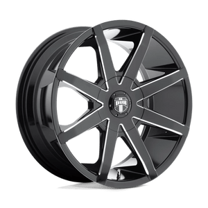 DUB S109 PUSH Gloss Black Milled 20x8.5 +10 Custom 78.1mm - Wheelwiz