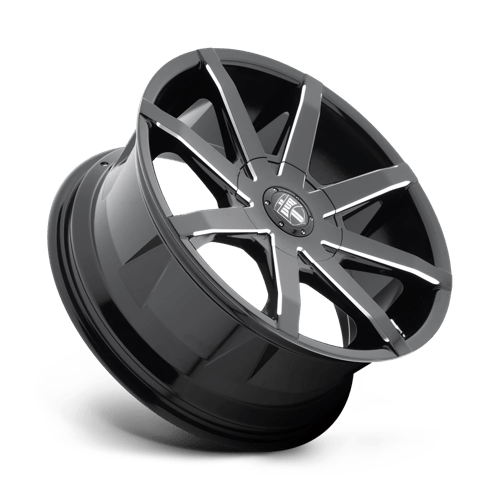 DUB S109 PUSH Gloss Black Milled 20x8.5 +45 Custom 72.6mm - Wheelwiz
