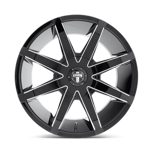 DUB  Gloss Black Milled 24x9.5 +32 Custom 72.6mm - Wheelwiz