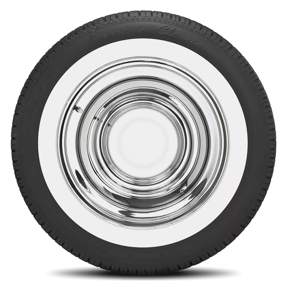 Coker American Classic Radial (1 1/2 INCH Whitewall) Asymmetrical 215/55R16 - Wheelwiz