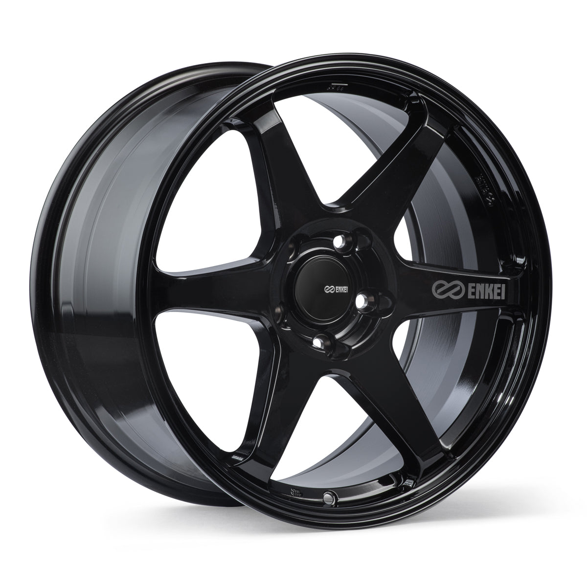 ENKEI T6R 17x9 +45 5x100 72.6 GLOSS BLACK - WheelWiz
