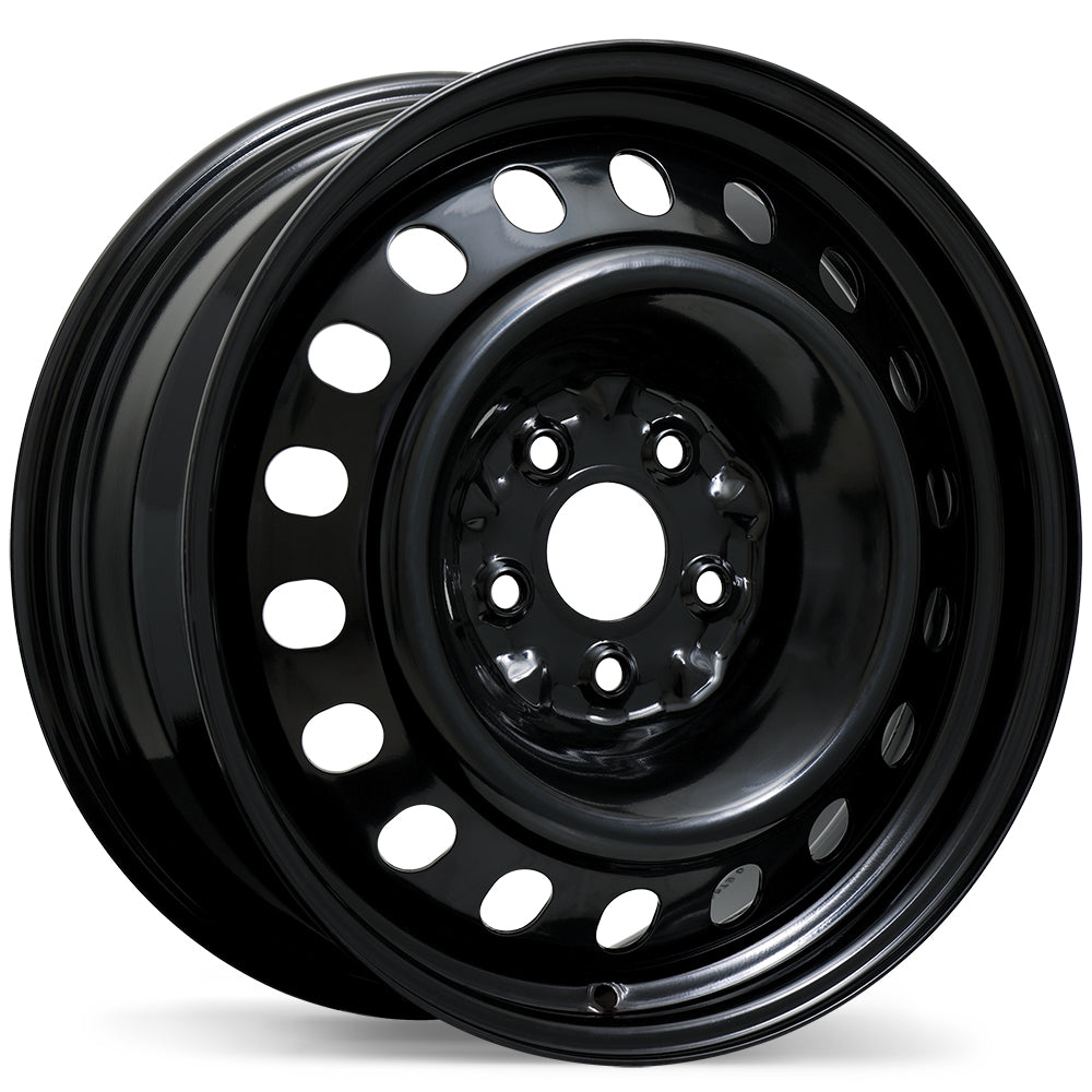 Steel Traditional / Traditionnel Black 17x7 +50 5x114.3mm 64.1mm - Wheelwiz