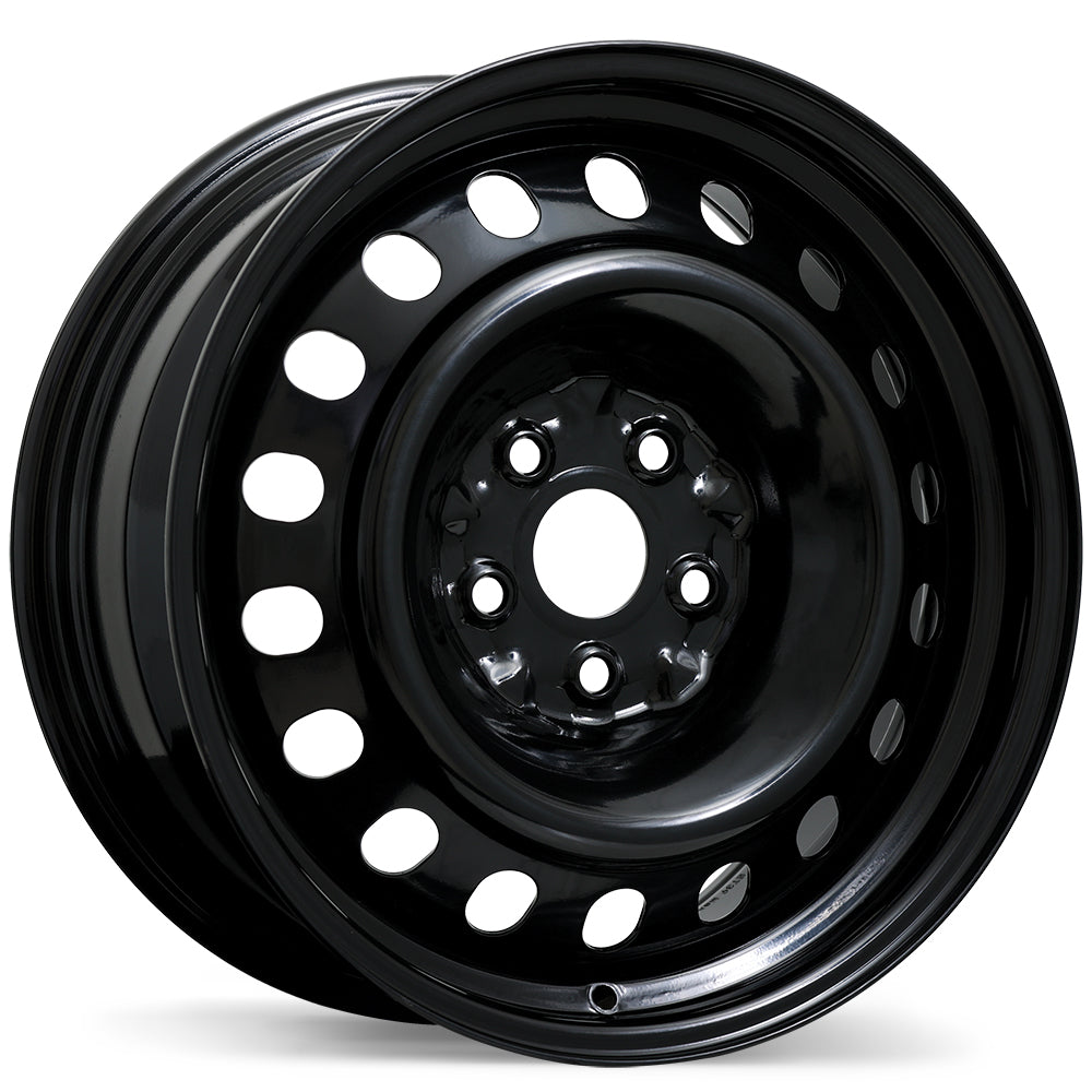 Steel Traditional / Traditionnel Black 17x7 +39 5x114.3mm 60.1mm - Wheelwiz