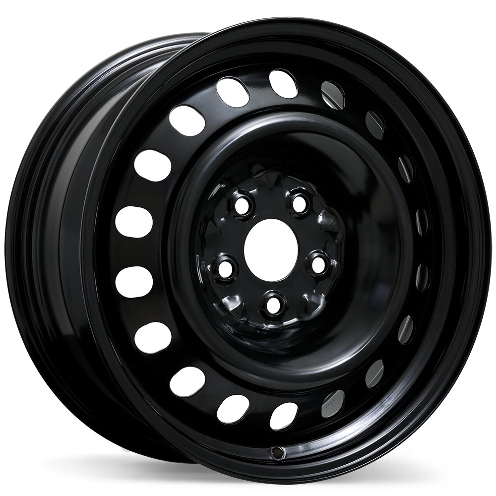 Steel Traditional / Traditionnel Black 17x7 +42 5x114.3mm 64.1mm - Wheelwiz