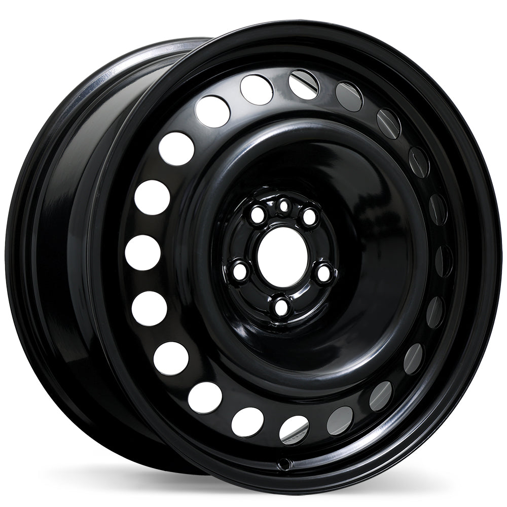 Steel Traditional / Traditionnel Black 18x8 +50 5x108mm 63.4mm - Wheelwiz