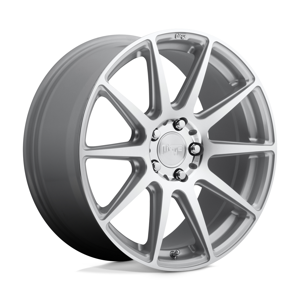 Niche M146 ESSEN Gloss Silver Machined 19x8.5 +42 5x112mm 66.6mm - WheelWiz