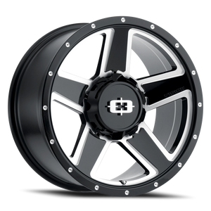 Vision Wheel 390 Gloss Black Milled Spoke 15x6 0 5x114.3mm 83mm - Wheelwiz