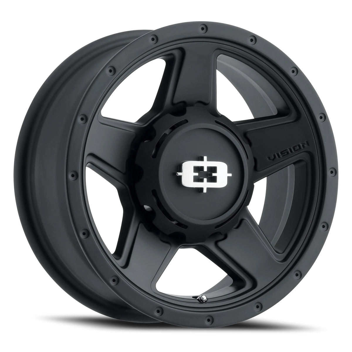 Vision Wheel 390 Satin Black 15x6 0 5x114.3mm 83mm - Wheelwiz