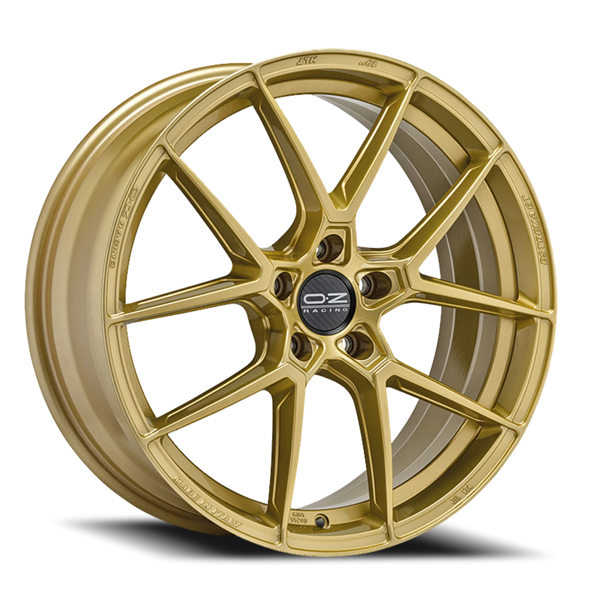 OZ Racing Estrema GT HLT Gloss Race Gold 18x8 +48 5x100mm 68mm - Wheelwiz