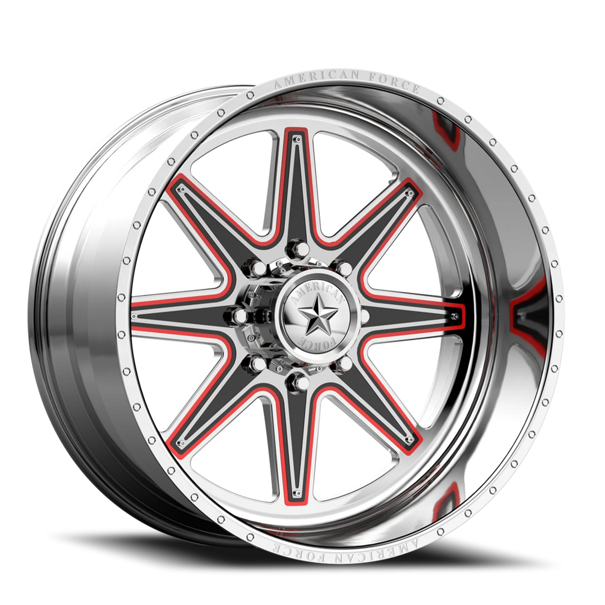 American Force 211 Evade FP Polished 20x9 0 8x180mm 124mm - Wheelwiz