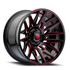 American Truxx EVOLUTION Gloss black prizm red 22x12 -44 8x165.1mm 125.2mm