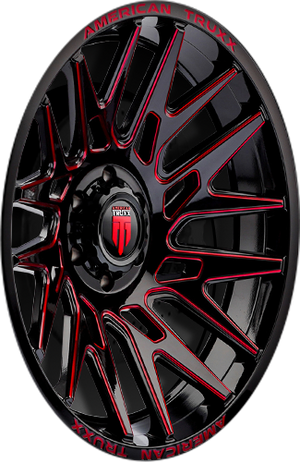 American Truxx EVOLUTION Gloss black prizm red 22x12 -44 8x165.1mm 125.2mm