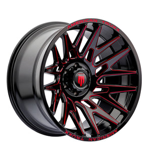 American Truxx EVOLUTION Gloss black prizm red 22x12 -44 8x165.1mm 125.2mm