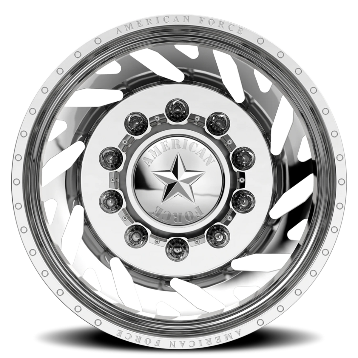 American Force F07 Trek DRW Polished 22.5x8.25 -145 8x200mm 142mm - Wheelwiz