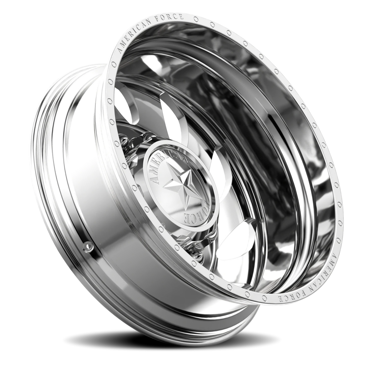 American Force F08 Flow DRW Polished 22.5x8.25 -145 8x225mm 170mm - Wheelwiz