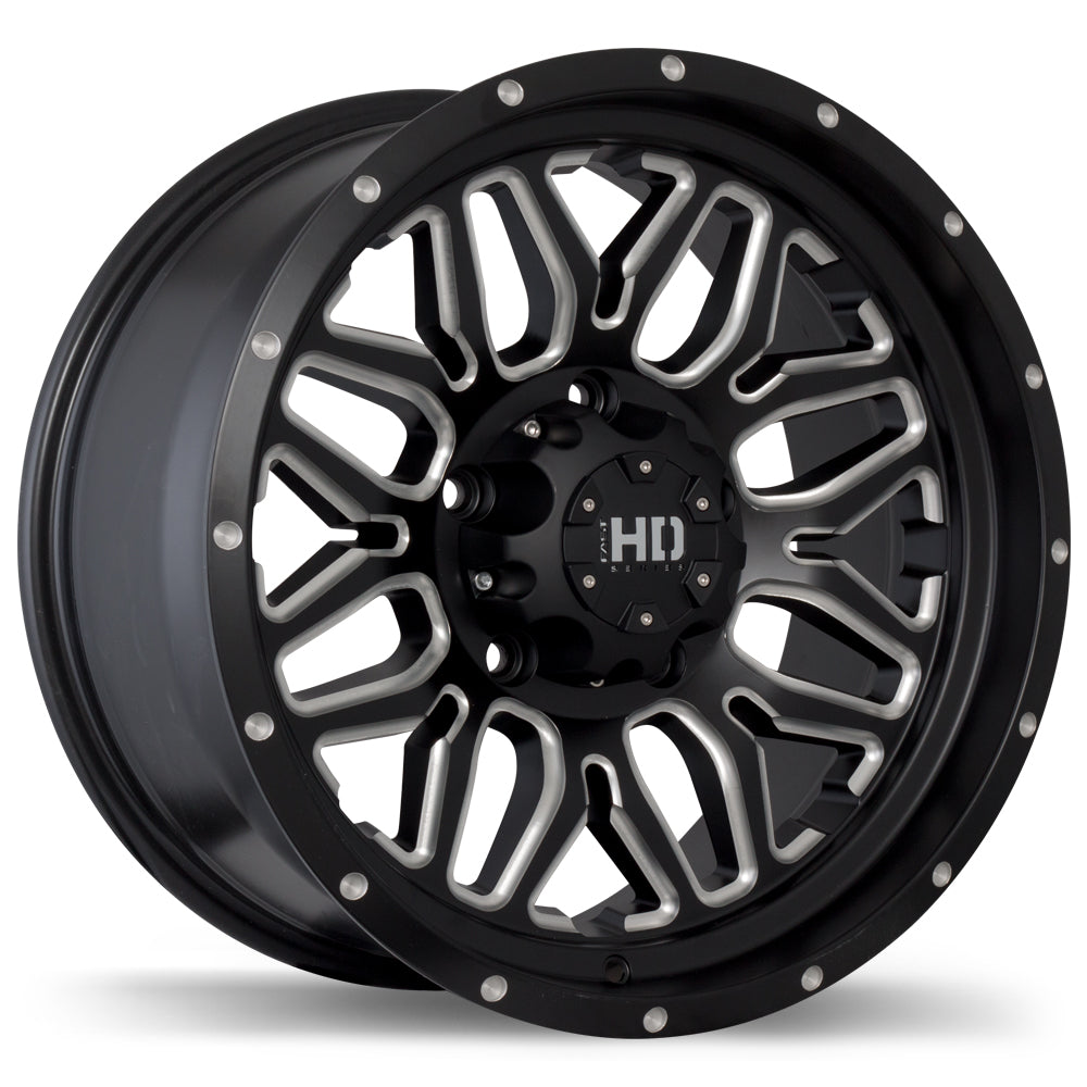 Fast HD Rigg Matte Black with Milled Trim 20x9 +20 5x150mm 110.1mm