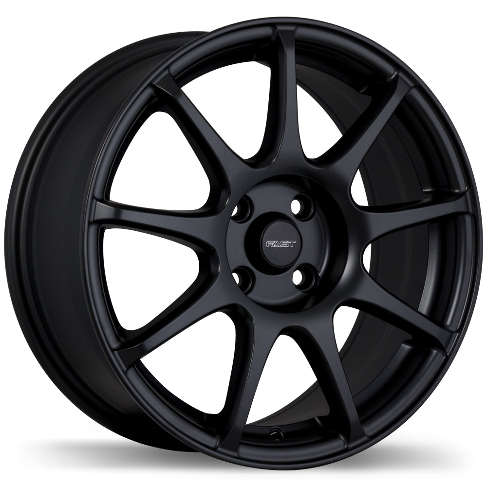 Fast Wheels Orbit Matte Black 15x6.5 +35 4x98mm 58.1mm - Wheelwiz