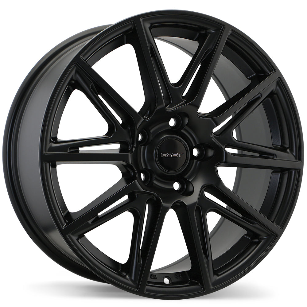 Fast Wheels Switch Satin Black 17x7.5 +45 5x108mm 63.4mm - Wheelwiz