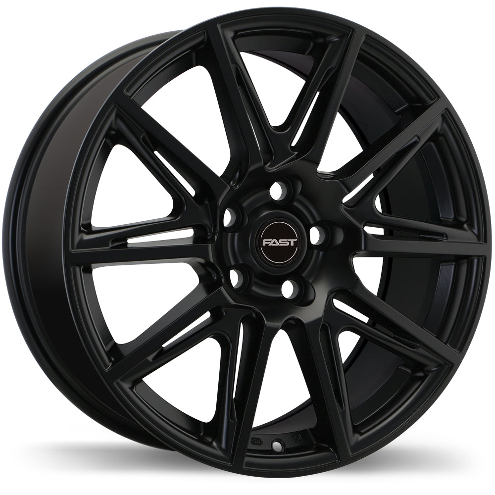Fast Wheels Switch Satin Black 17x7.5 +35 5x114.3mm 66.1mm - Wheelwiz
