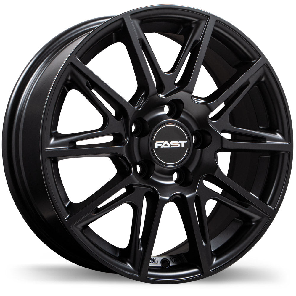 Fast Wheels Switch Satin Black 16x6.5 +42 5x114.3mm 64.1mm - Wheelwiz