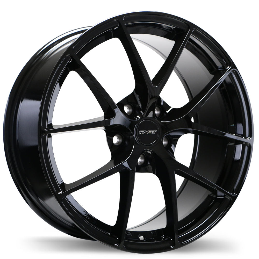 Fast Wheels Innovation Gloss Black 17x7.5 +35 5x114.3mm 66.1mm - Wheelwiz