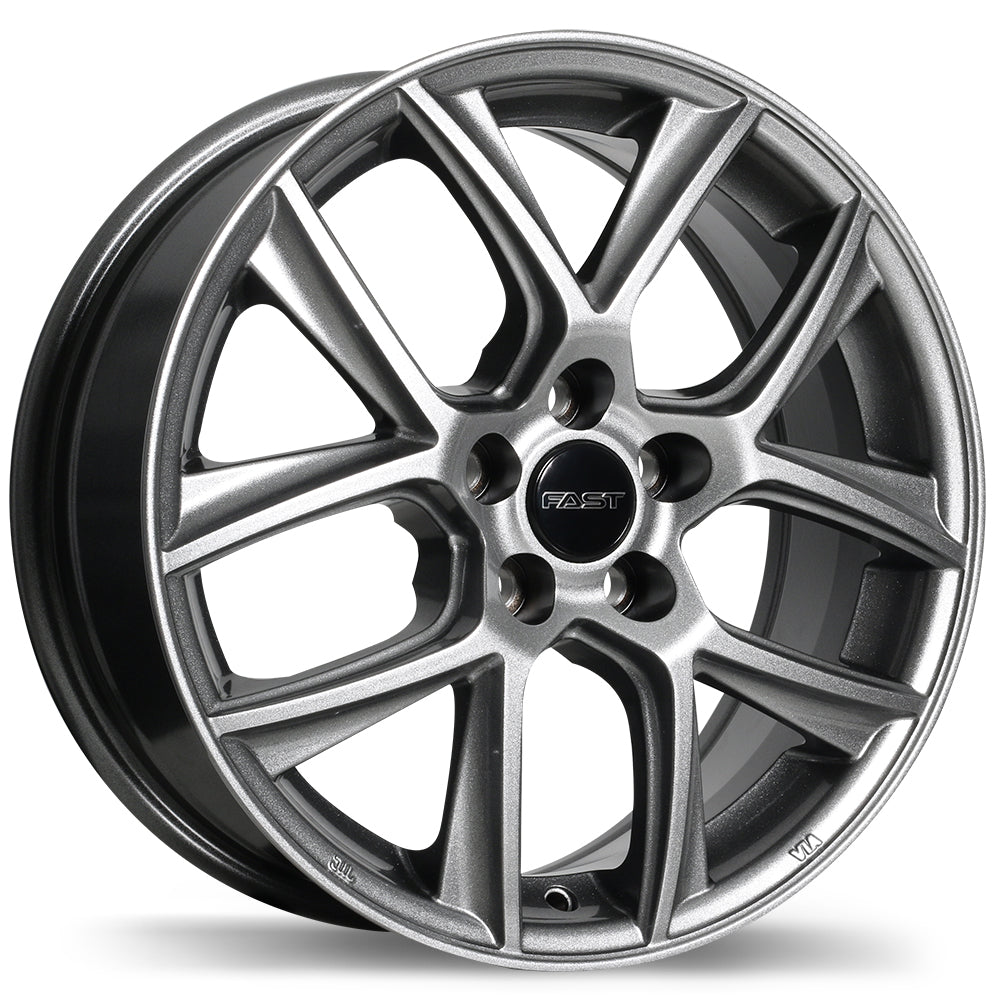 Fast Wheels Tactic Titanium 16x6.5 +40 5x100mm 54.1mm - Wheelwiz