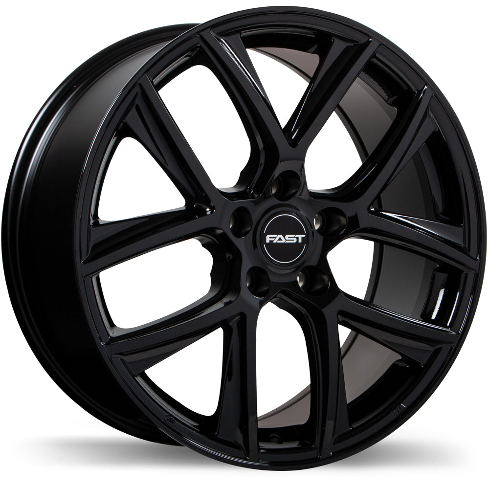 Fast Wheels Tactic Gloss Black 16x6.5 +40 5x114.3mm 64.1mm - Wheelwiz