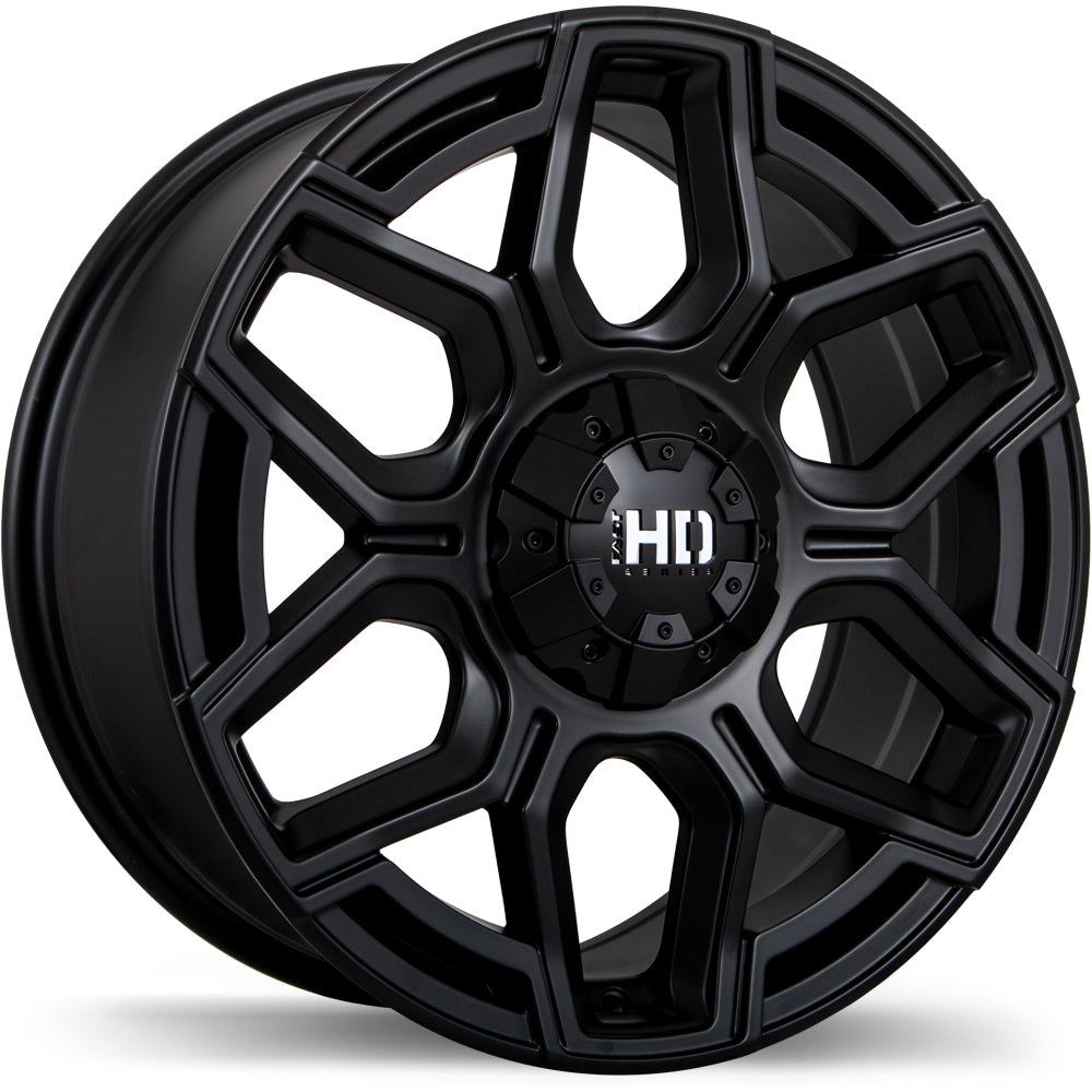 Fast HD Thunder Matte Black 17x8 +20 6x127mm 78.1mm - Wheelwiz